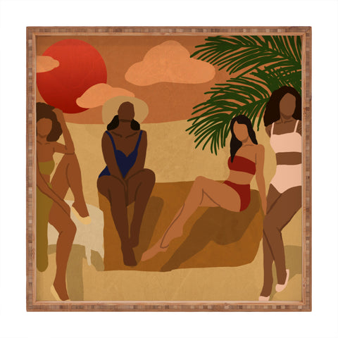 nawaalillustrations Beach I Square Tray