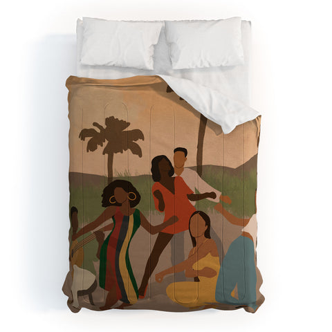 nawaalillustrations Black joy Comforter