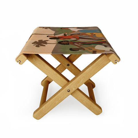 nawaalillustrations Black joy Folding Stool