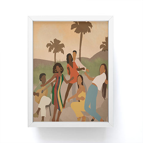 nawaalillustrations Black joy Framed Mini Art Print