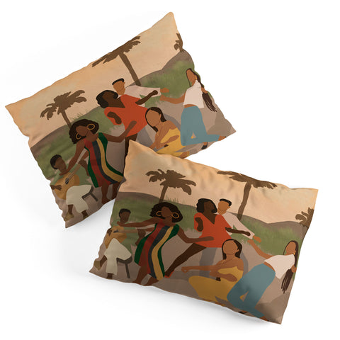 nawaalillustrations Black joy Pillow Shams