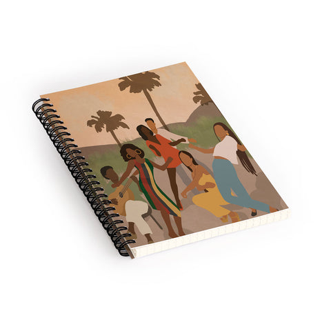 nawaalillustrations Black joy Spiral Notebook