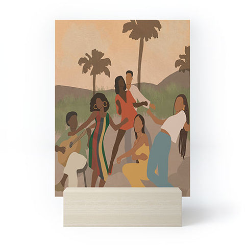 nawaalillustrations Black joy Mini Art Print