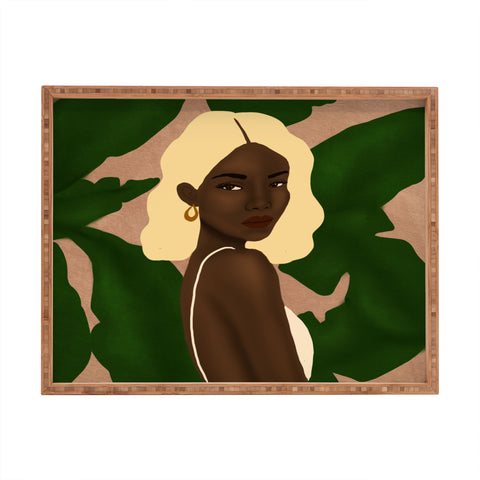 nawaalillustrations blonde I Rectangular Tray