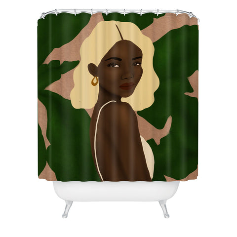 nawaalillustrations blonde I Shower Curtain