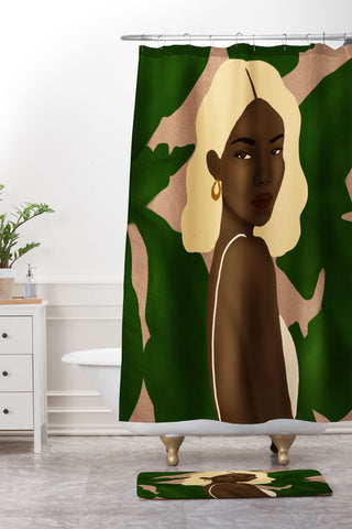 nawaalillustrations blonde I Shower Curtain And Mat