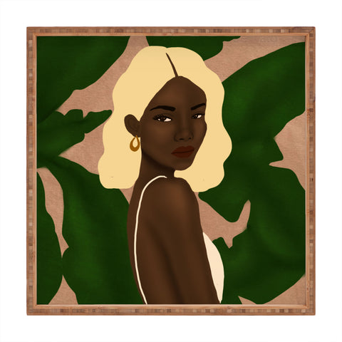 nawaalillustrations blonde I Square Tray