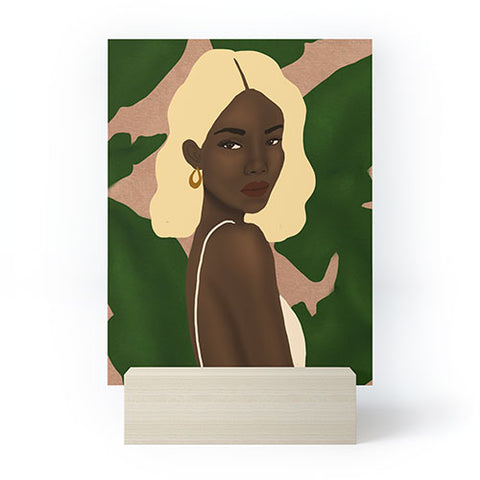 nawaalillustrations blonde I Mini Art Print