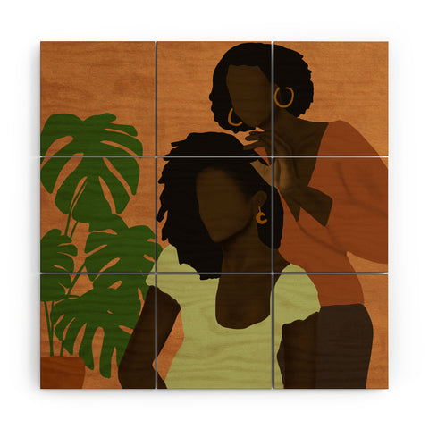 nawaalillustrations Bonding Wood Wall Mural