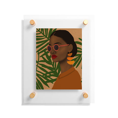nawaalillustrations girl in shades Floating Acrylic Print