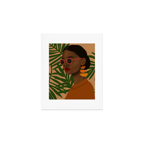nawaalillustrations girl in shades Art Print