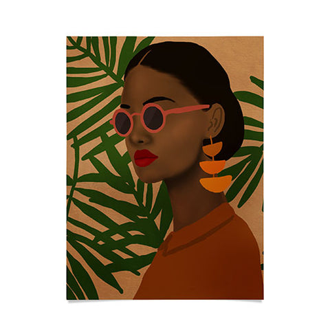nawaalillustrations girl in shades Poster