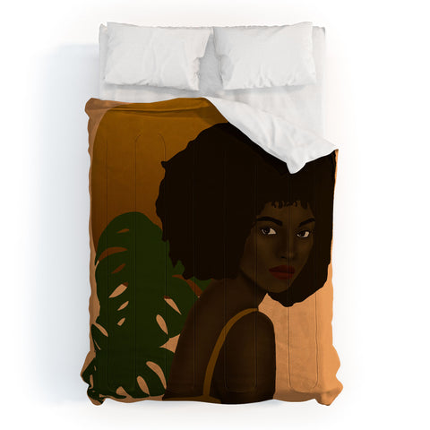nawaalillustrations girl in the sun Comforter