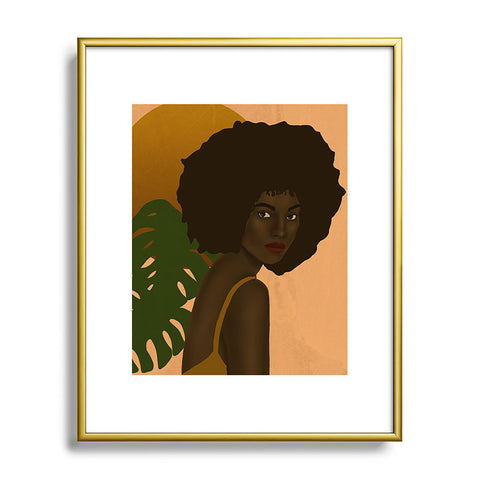 nawaalillustrations girl in the sun Metal Framed Art Print