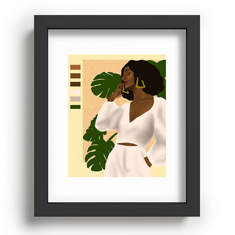 nawaalillustrations girl in white Recessed Framing Rectangle