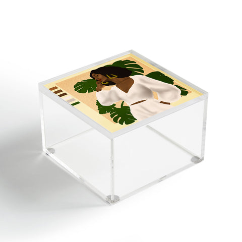 nawaalillustrations girl in white Acrylic Box