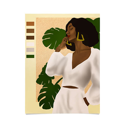 nawaalillustrations girl in white Poster