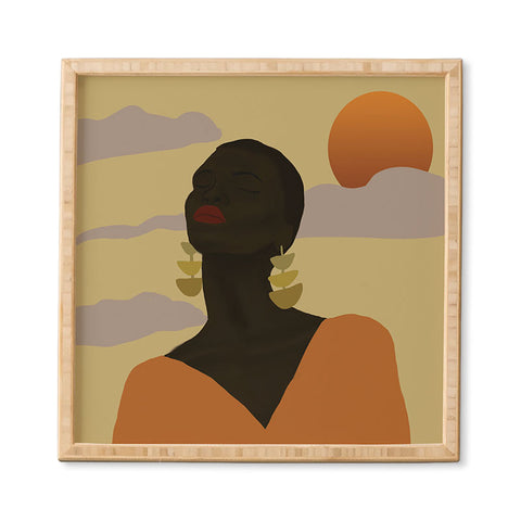 nawaalillustrations Head in Space Framed Wall Art