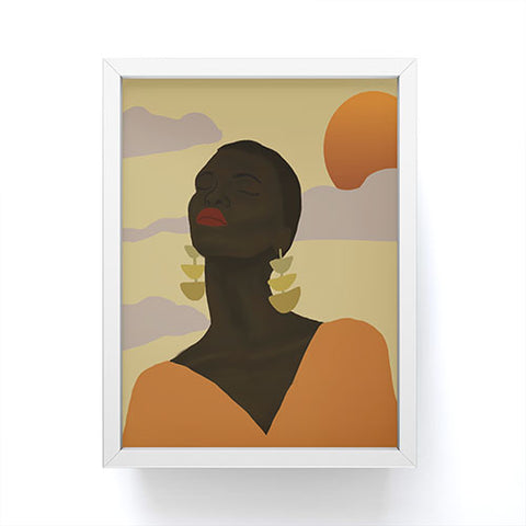 nawaalillustrations Head in Space Framed Mini Art Print