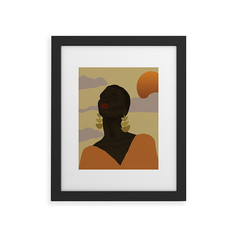 nawaalillustrations Head in Space Framed Art Print
