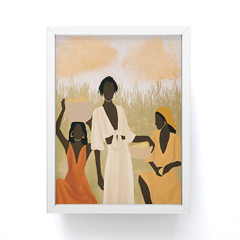 nawaalillustrations Lemon picking Framed Mini Art Print