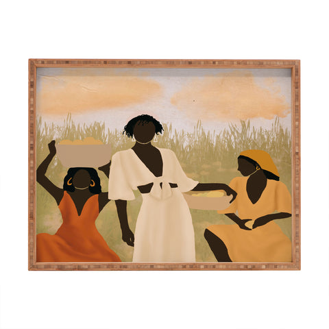 nawaalillustrations Lemon picking Rectangular Tray