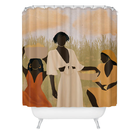 nawaalillustrations Lemon picking Shower Curtain