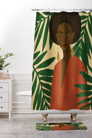 nawaalillustrations Nokita Shower Curtain And Mat