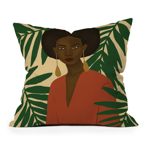 nawaalillustrations Nokita Throw Pillow