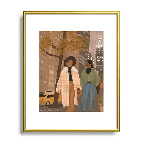 nawaalillustrations NYC I Metal Framed Art Print