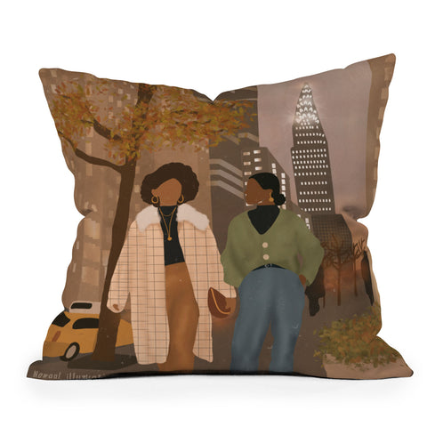 nawaalillustrations NYC I Throw Pillow