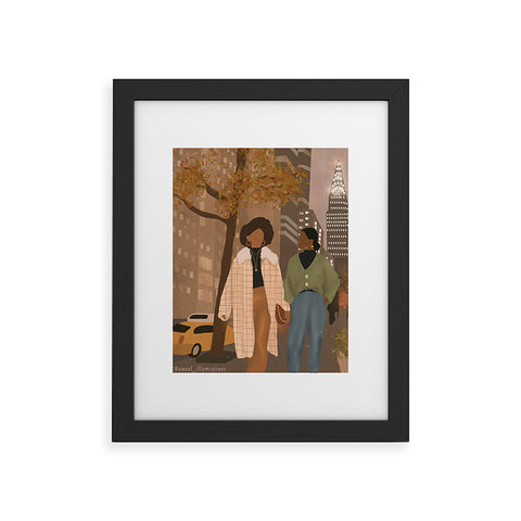 nawaalillustrations NYC I Framed Art Print