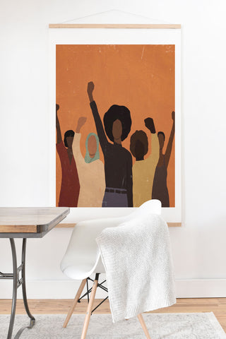 nawaalillustrations Power to the people Art Print And Hanger