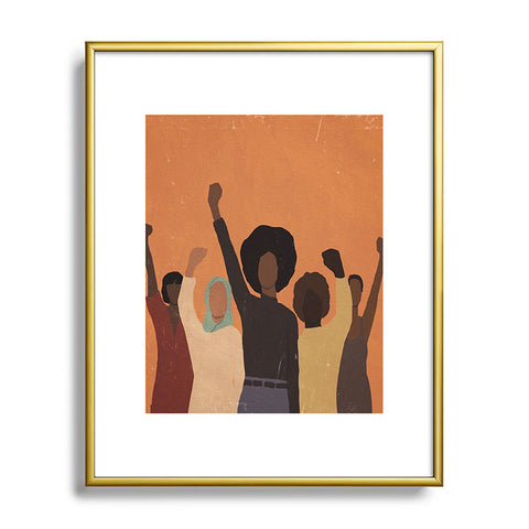 nawaalillustrations Power to the people Metal Framed Art Print