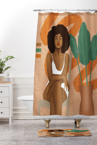 nawaalillustrations seat Shower Curtain And Mat