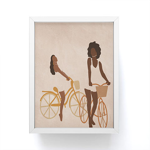 nawaalillustrations Sunday morning minimal Framed Mini Art Print