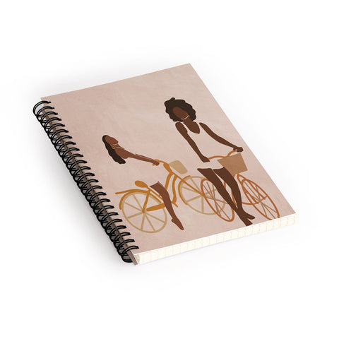 nawaalillustrations Sunday morning minimal Spiral Notebook