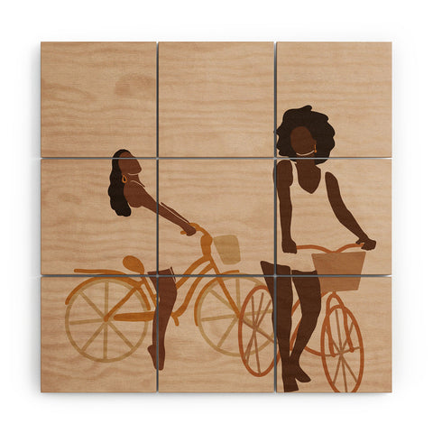 nawaalillustrations Sunday morning minimal Wood Wall Mural