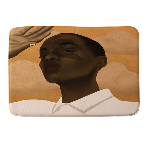 nawaalillustrations suns out Memory Foam Bath Mat