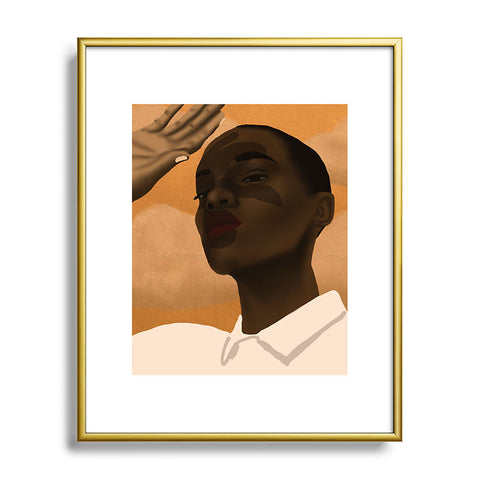 nawaalillustrations suns out Metal Framed Art Print