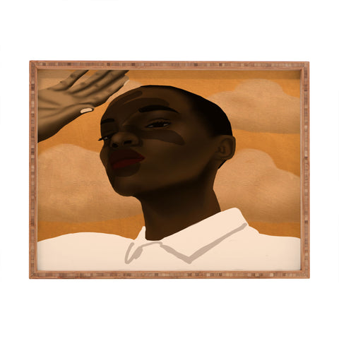 nawaalillustrations suns out Rectangular Tray