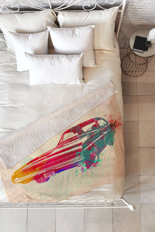 Naxart 1967 Dodge Charger 1 Fleece Throw Blanket