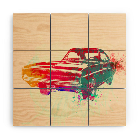 Naxart 1967 Dodge Charger 1 Wood Wall Mural