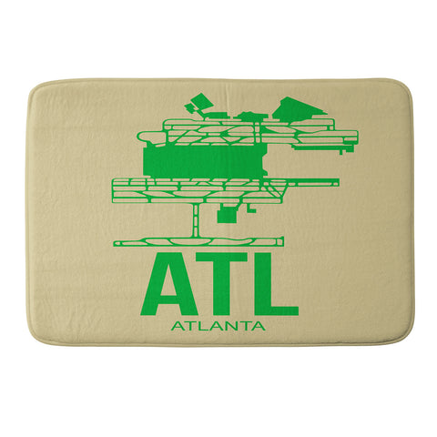 Naxart ATL Atlanta Poster 1 Memory Foam Bath Mat