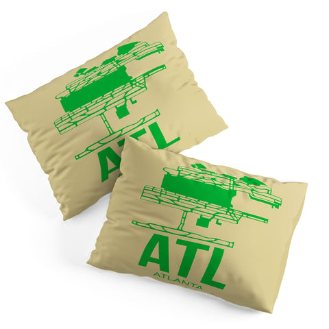 Naxart ATL Atlanta Poster 1 Pillow Shams