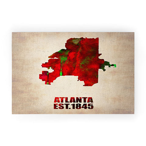 Naxart Atlanta Watercolor Map Welcome Mat