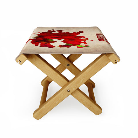 Naxart Austin Watercolor Map Folding Stool