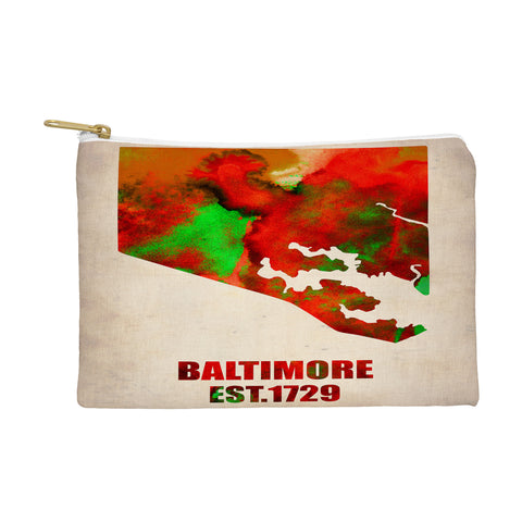 Naxart Baltimore Watercolor Map Pouch