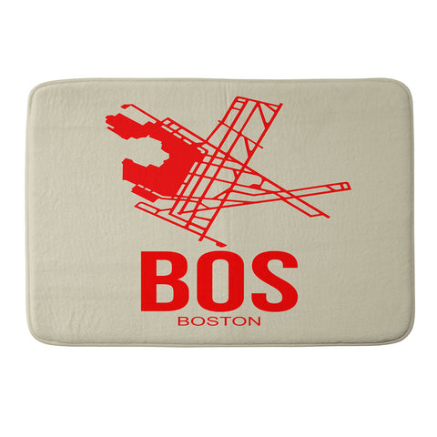 Naxart BOS Boston Poster 1 Memory Foam Bath Mat