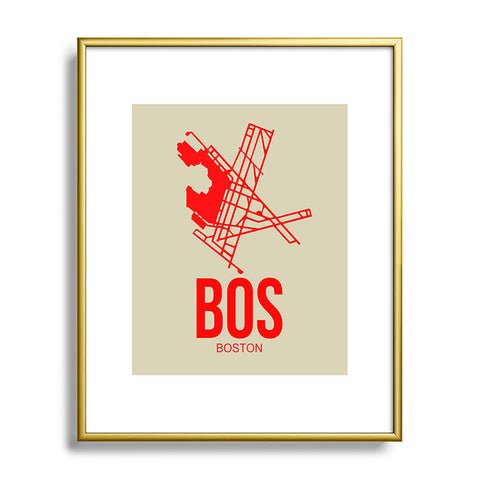 Naxart BOS Boston Poster 1 Metal Framed Art Print